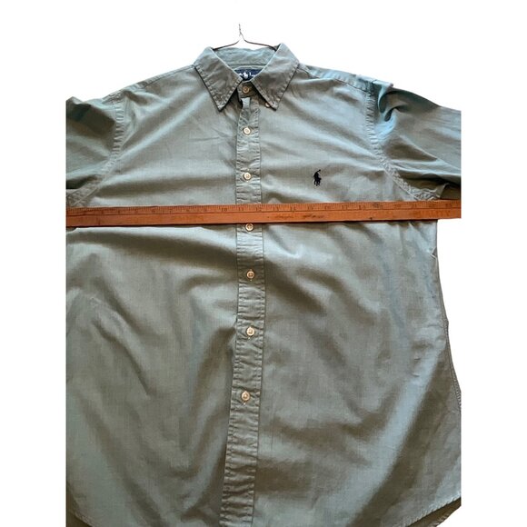Ralph Lauren Light Green Long Sleeve Button Up Shirt Size 16 32/33 Custom Fit - Picture 5 of 7